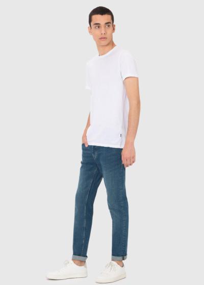 Regular Fit blue men's jeans - back