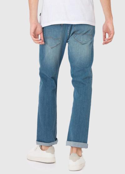 Regular Fit light blue men's jeans - back