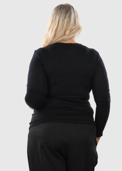 Zara Plus Size black long sleeve t-shirt - back