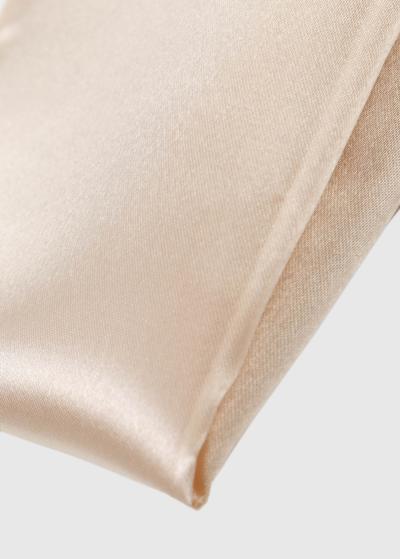 Beige men's pocket square - back