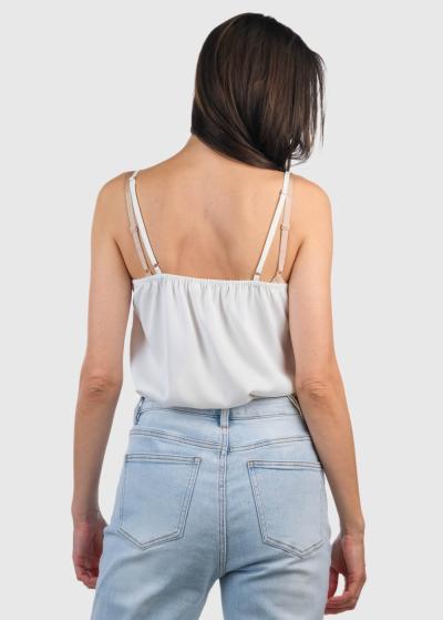 Reyes balts tops ar plānām lencītēm - back