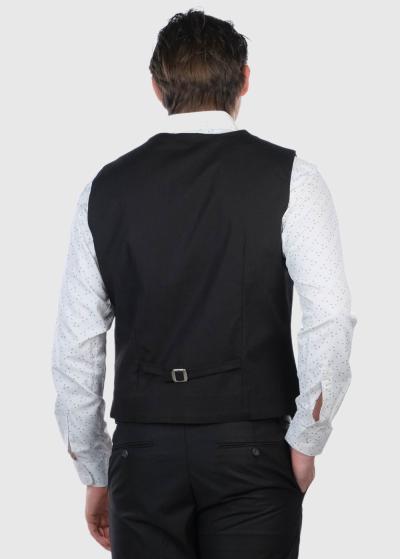 Tadeo черная классическая жилетка - back