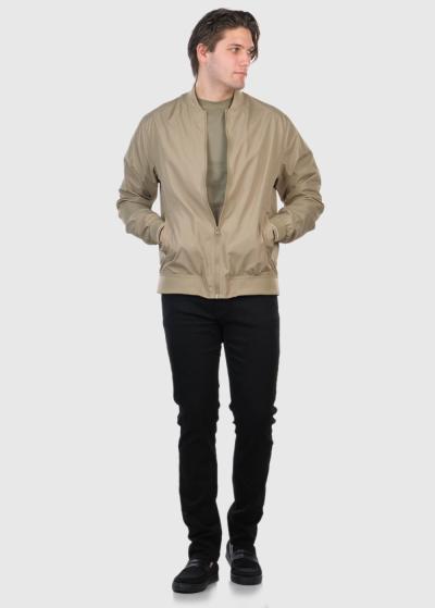 Khaki men's bomber jacket - back