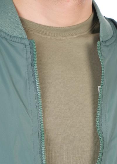 Green men's bomber jacket - back