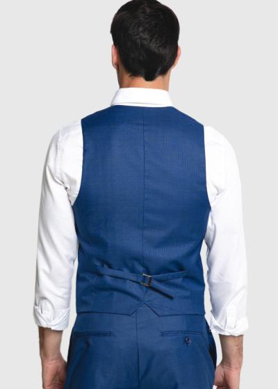 Lunardo синяя классическая жилетка - back
