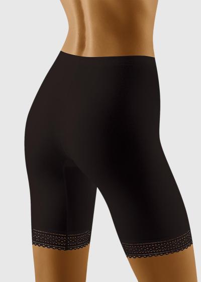 Bethania black shaping shorts with lace  - back