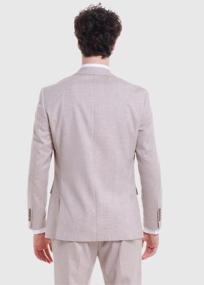 Guilberto Slim fit beige men's suit - back