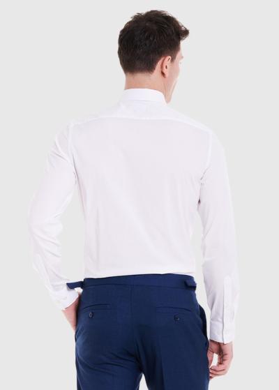 Loreto white men's long sleeve shirt - back