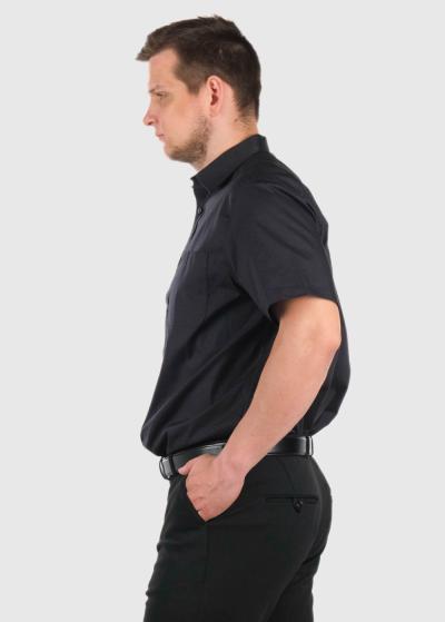 Jacinto black short sleeve shirt - back