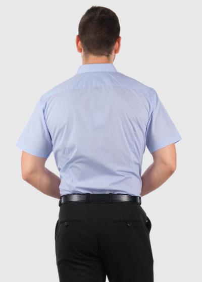 Josué Slim Fit light blue short sleeve shirt - back