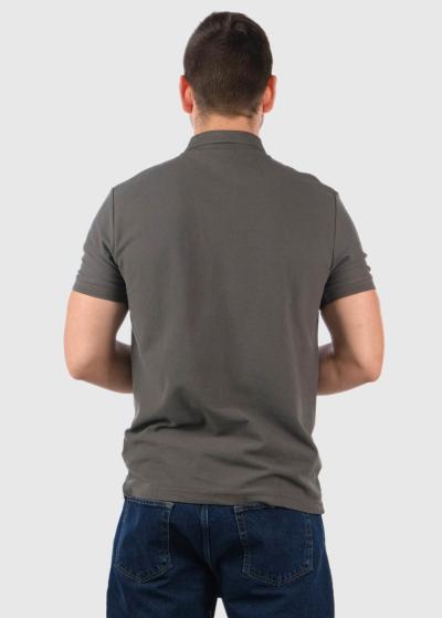 Ermanno tumši pelēks vīriešu polo krekls - back