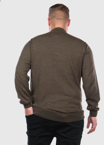 Mirko Plus Size коричневый свитер - back