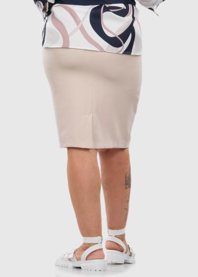 Anetta Plus Size beige pencil skirt - back