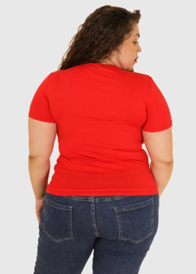 Ada Plus Size red t-shirt - back