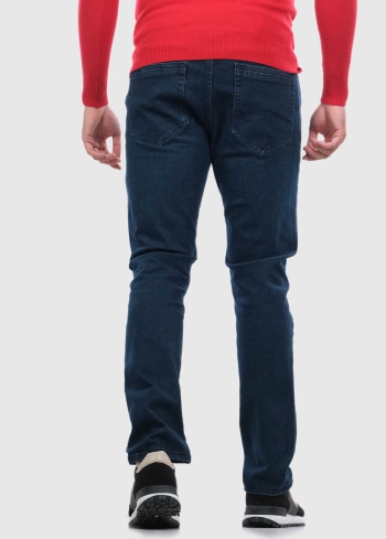 Cesare Regular Fit dark blue mens jeans - back
