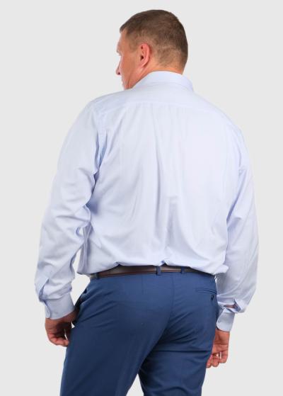 Regular Fit голубая мужская рубашка Большого размера - back
