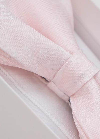 Light pink mens bow tie - back