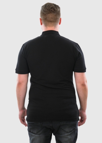 Gerardo Plus Size black men's Polo Shirt - back