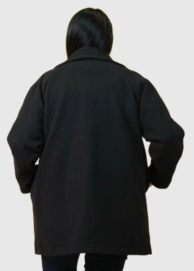 Deva Plus Size black short coat - back