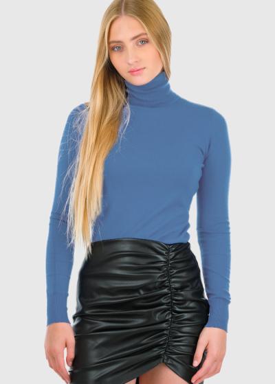 Perla синяя женская водолазка - back