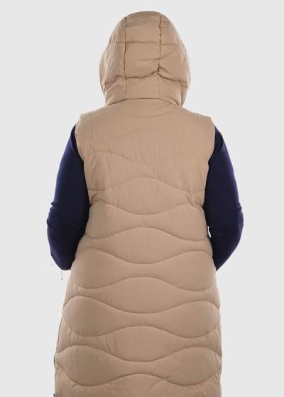 Dona Lielo izmēru bēša sieviešu veste - back