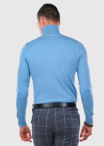 Gianfranco gaiši zila vīriešu bītlene - back