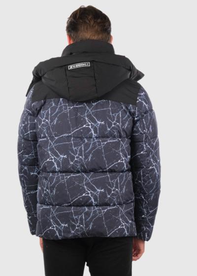 Donovan tumši zila vīriešu silta parka - back