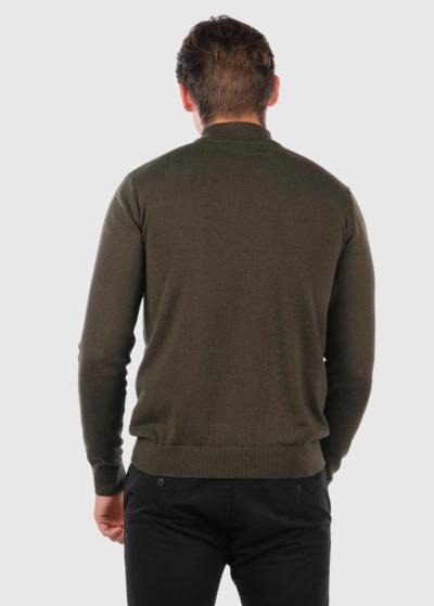 Eoghan haki bītlene ar augstu apkakli - back