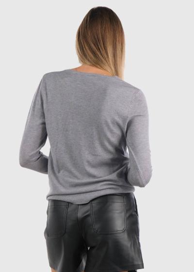 Hazel grey women's sweater - back