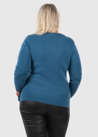 Ilayda Plus Size green sweater - back
