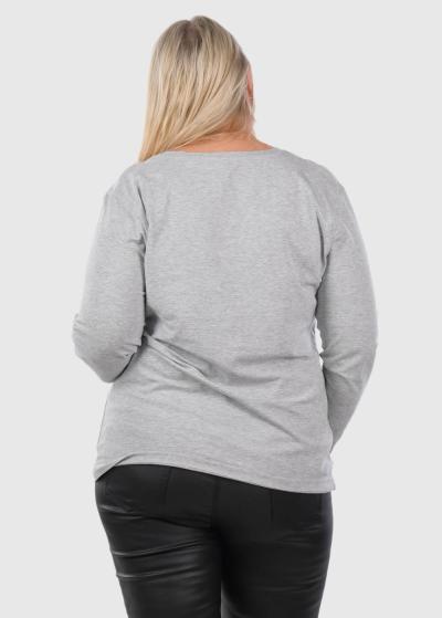 Irem Plus Size grey longsleeve - back