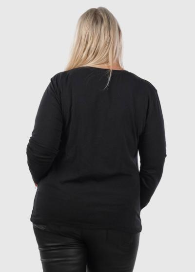 Irem Plus Size black longsleeve - back