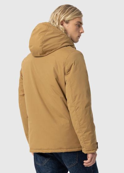 Gaiši brūna vīriešu parka ar kargo tipa kabatām - back