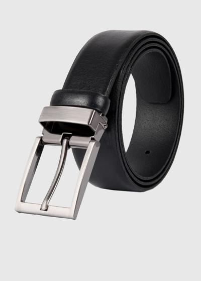 Black mens belt - back