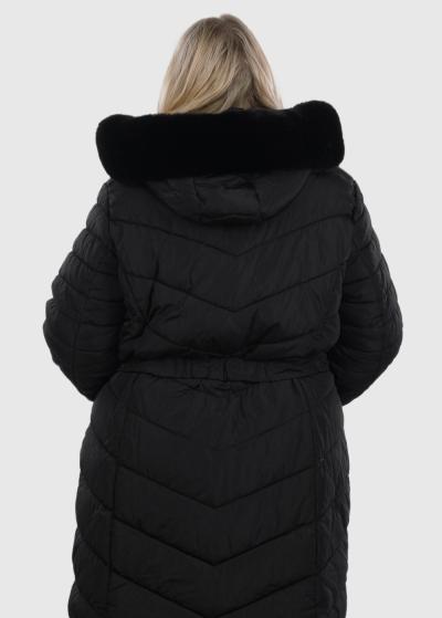 Izel черная куртка Большого размера с поясом - back