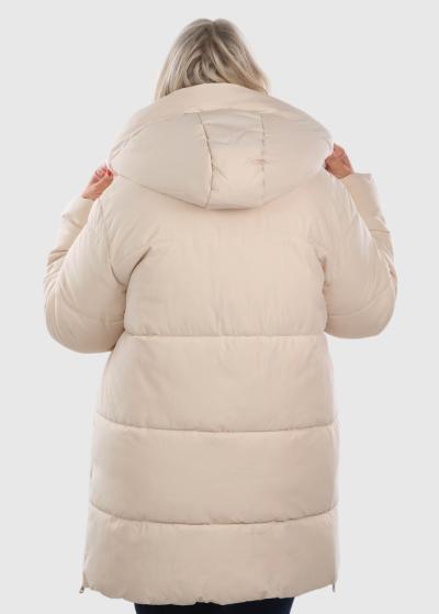 Iola бежевая женская куртка Большого размера  - back