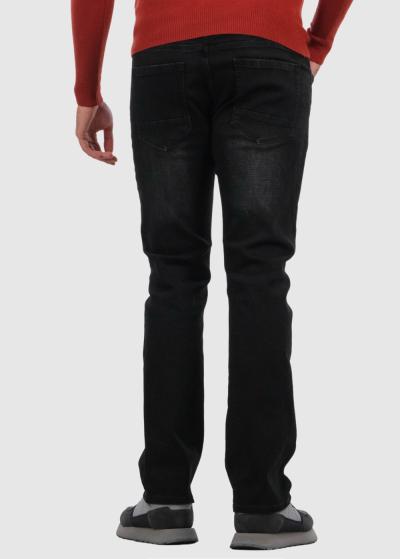 Regular Fit black mens jeans - back