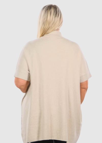 Jane Plus Size beige cardigan - back