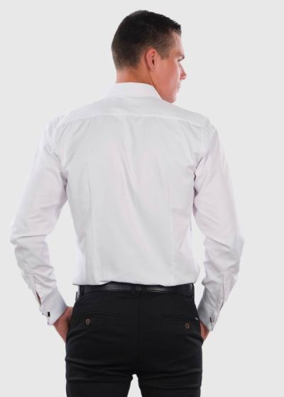 Ferenc Slim Fit white shirt - back