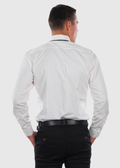 Floriano Slim Fit white shirt - back