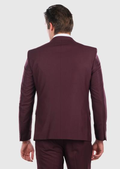 General Slim Fit bordo suit - back