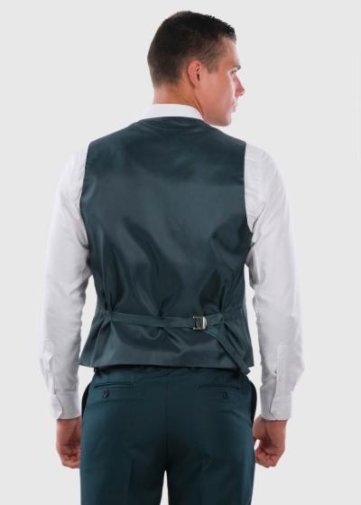 Grell темно-зеленая классическая жилетка с цепочкой - back