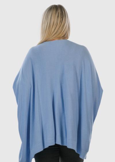 Lila Plus Size light blue oversized sweater - back