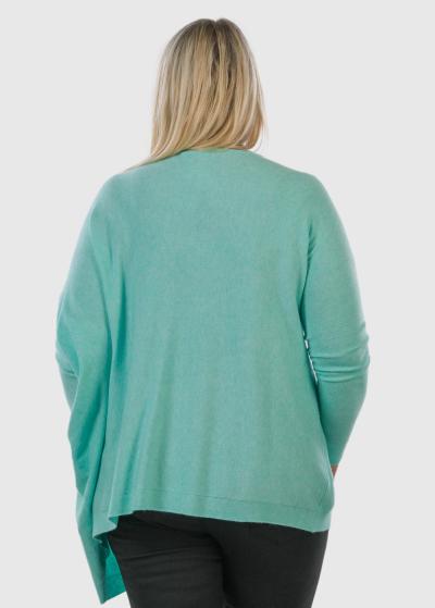 Lila Plus Size mint women's sweater - back