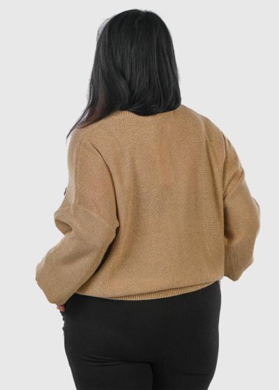 Liza Plus Size gold-colored sweater - back