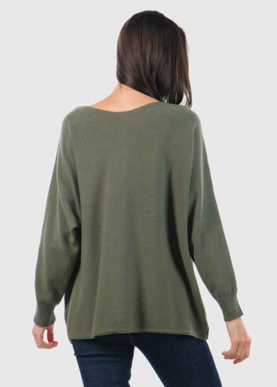 Lenuta хаки женский свитер - back