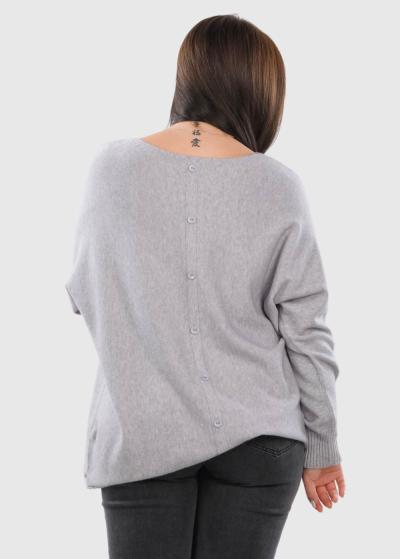 Lenuta серый женский свитер - back
