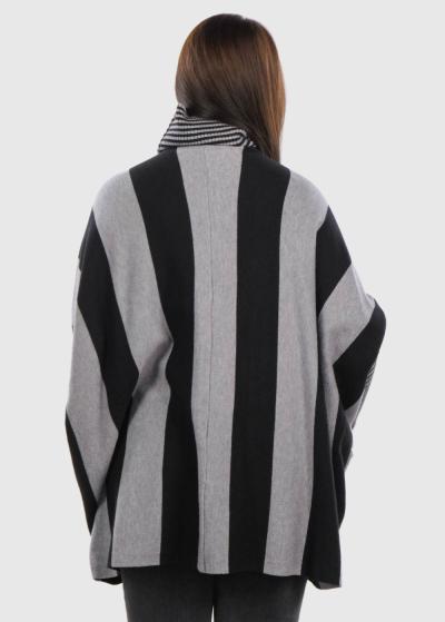 Leila женский свитер в полоску - back