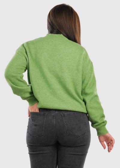 Delmira зеленый женский свитер - back