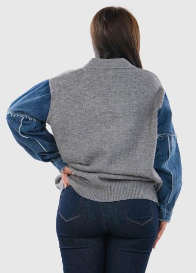 Liyria pelēks kardigans ar pogām - back